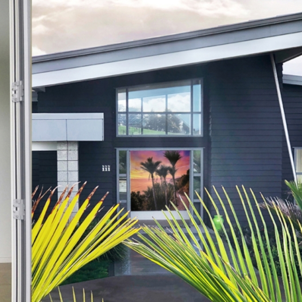 "Mangawhai Māwhero" was superimposed in various sizes for this Karaka home, with the finished size 2000mm x 2000mm, incredible!