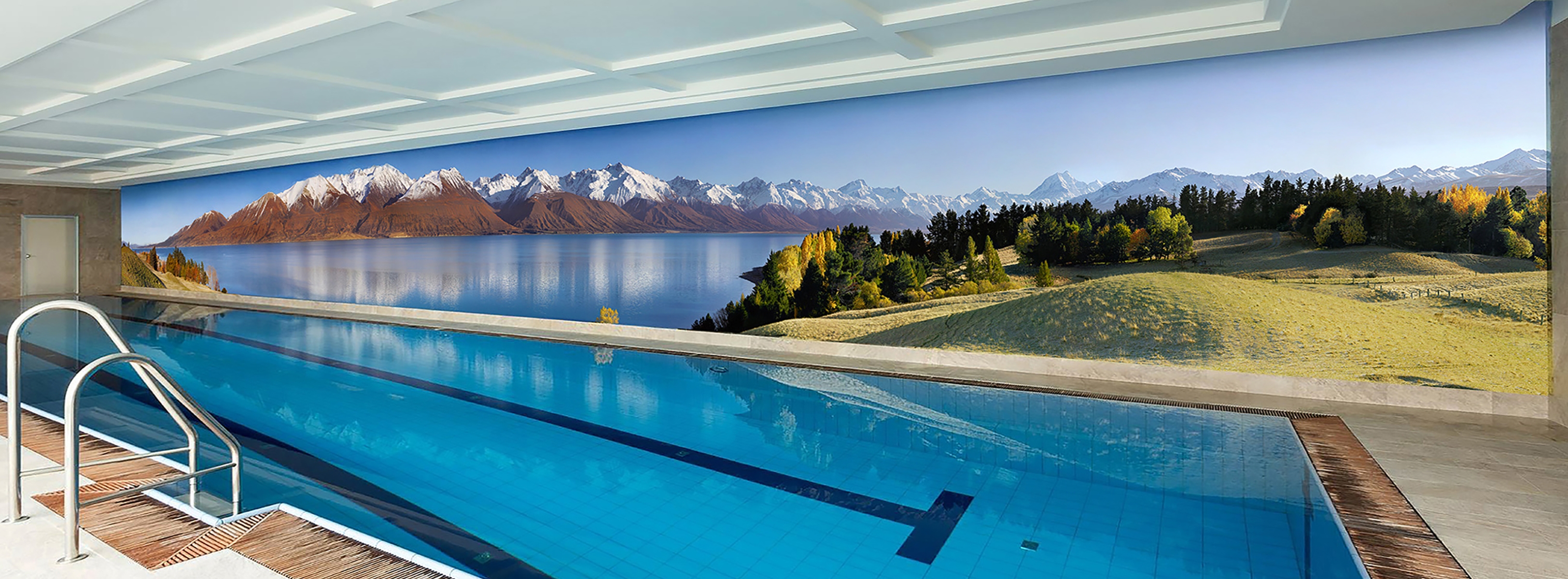 Crystal Clear indoor pool banner