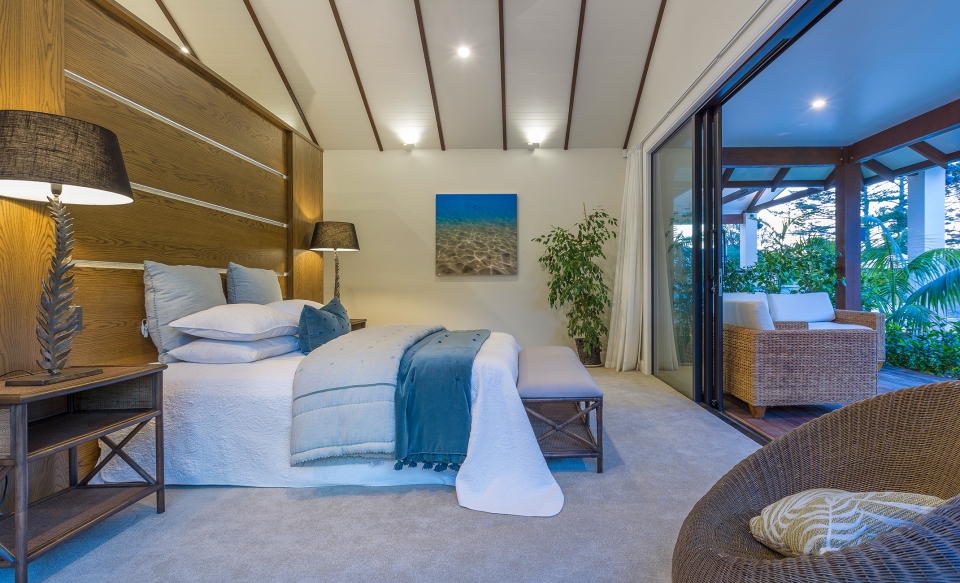 Into The Blue In Award Winning Master Bedroom Suite